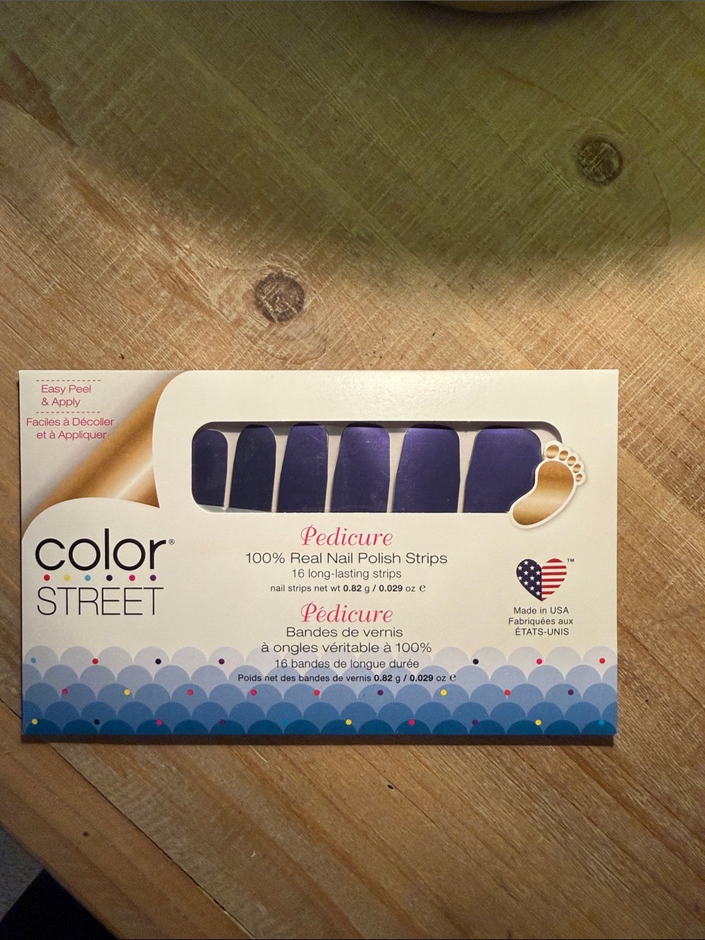 Color Street Pedicure Nail Strips in Deep Violet